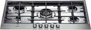 PIANO COTTURA GAS 90CM INOX WHIRLPOOL